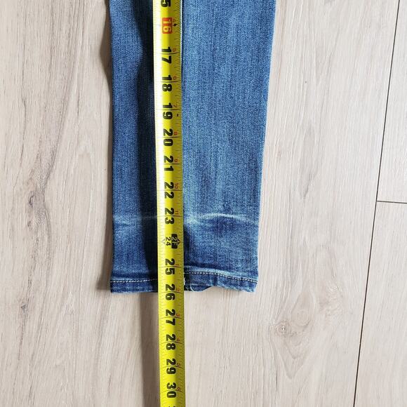 WHBM Jeans Womens 2 Slim Crop Flare Demin Capri Slits Low Rise Western Y2K Pants - Picture 7 of 14